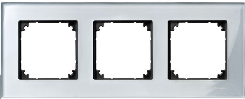 Рамка универсальная Schneider Electric Merten M-Elegance 3-м. стекло бриллиантовое серебро картинка